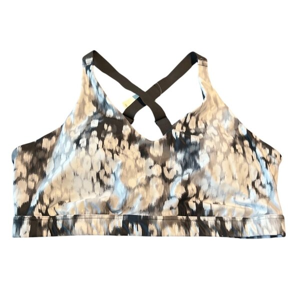 Aerie OFFLINE Shine Strappy Back Sports Bra XL Black & White NWT - Picture 3 of 7